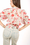 Blusa Fiori con Vita Arricciata donna Tensione in - 4