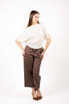 Blusa Monospalla con Fondo Arricciato Panna donna Tensione in - 4