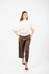 Blusa Monospalla con Fondo Arricciato Panna donna Tensione in - 3