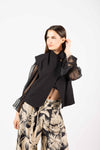 Gilet Asimmetrico Nero donna Tensione in - 1