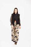 Pantaloni Palazzo Stampati Beige/Nero donna Tensione in - 5
