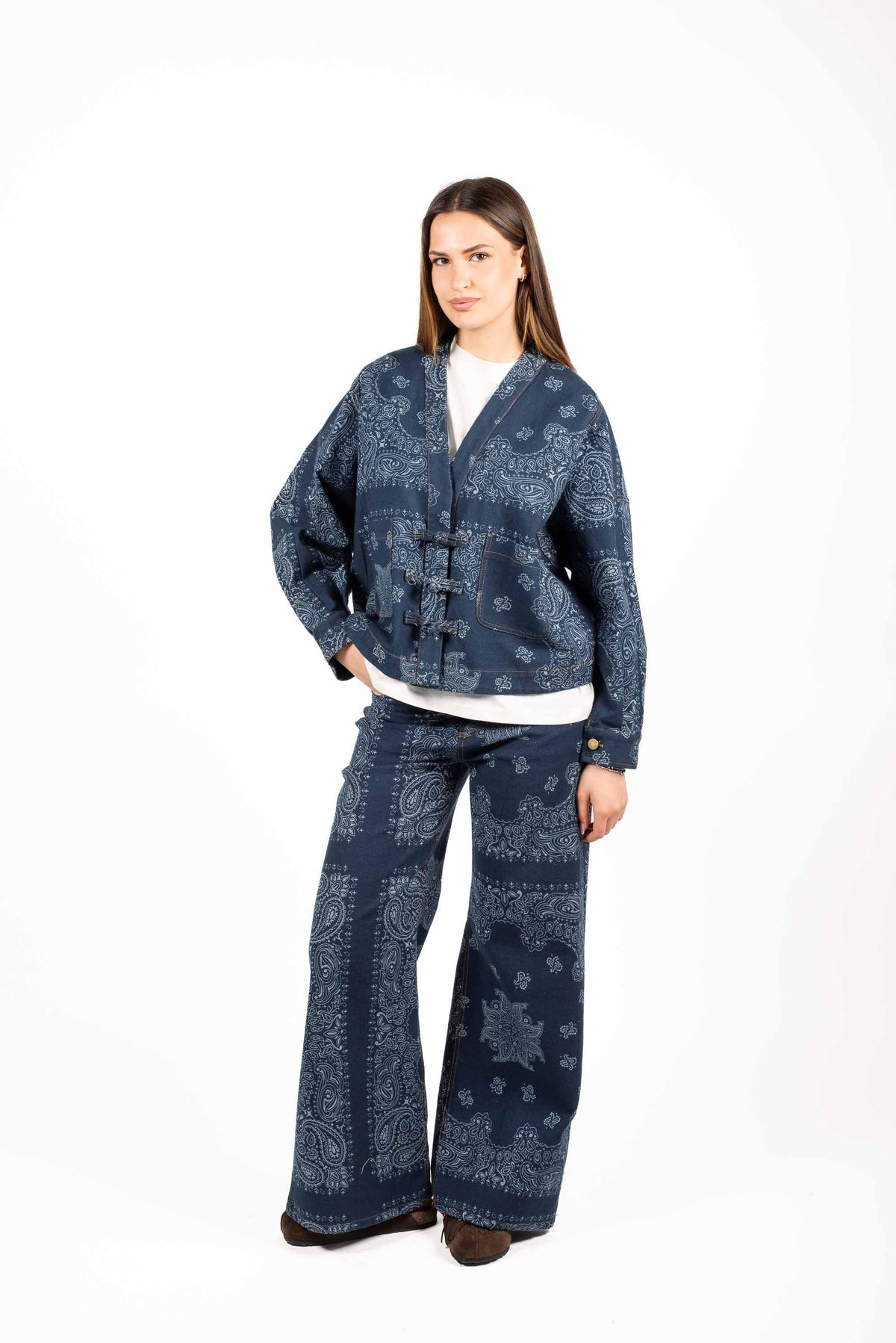 Giacca Denim Paisley donna Tensione in - 4