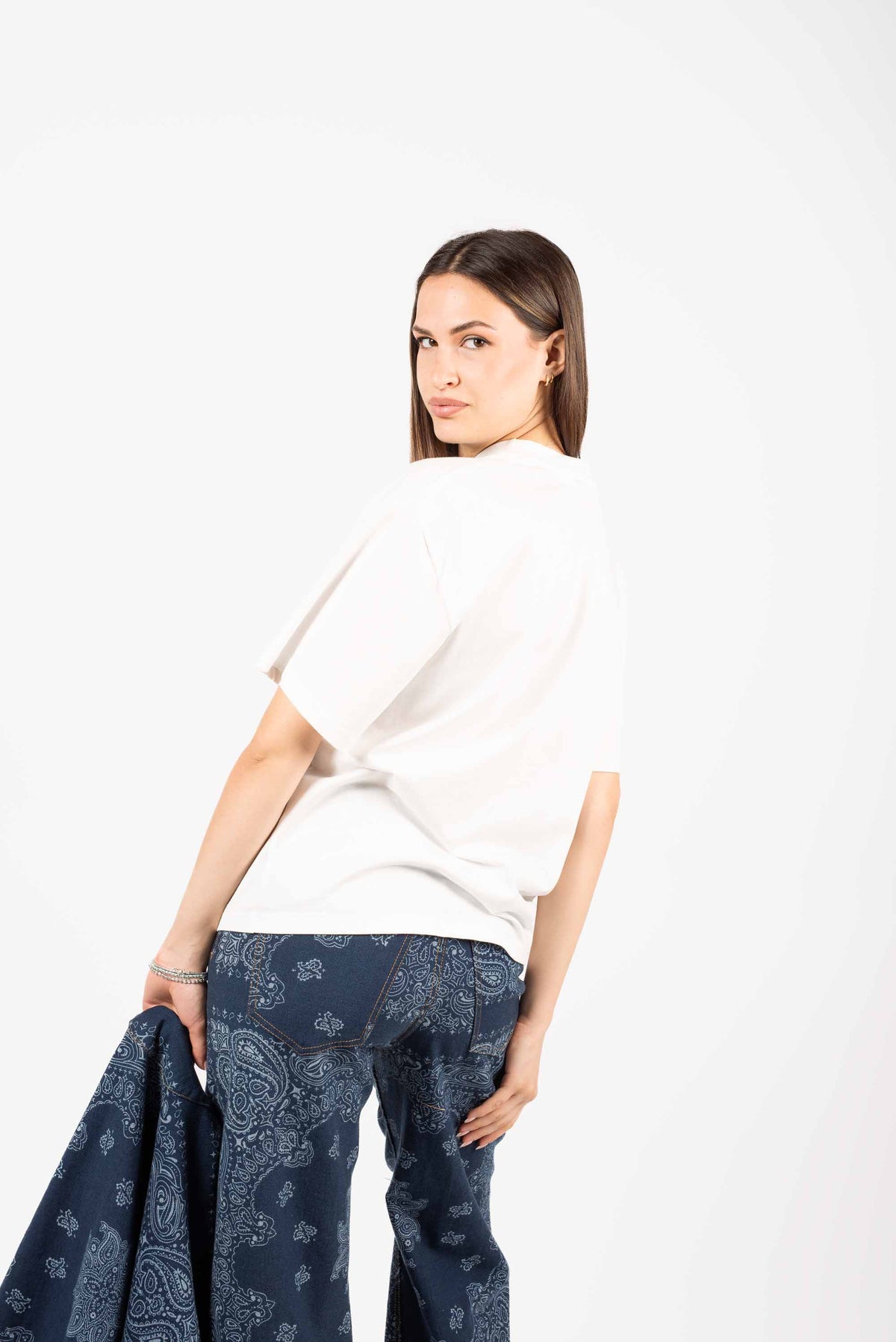 T-shirt con tasca in Paillettes donna Tensione in - 2