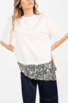 T-shirt Over con Dettaglio Paillettes donna Tensione in - 1