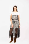 Abito Midi Combinato con Pizzo donna Miss love - 1