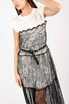 Abito Midi Combinato con Pizzo donna Miss love - 3