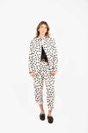Blazer Strutturato Bianco a Pois donna Miss love - 2