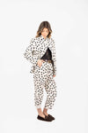 Pantaloni a Pois Neri con Cintura e Elastico Bianchi donna Miss love - 3