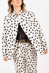 Blazer Strutturato Bianco a Pois donna Miss love - 1