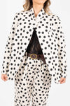 Blazer Strutturato Bianco a Pois donna Miss love - 5