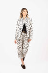 Pantaloni a Pois Neri con Cintura e Elastico Bianchi donna Miss love - 4