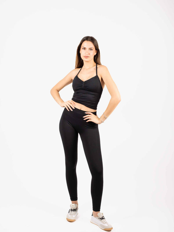 Leggings Vita Alta Neri da donna Miss love