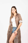 Abito Chemisier Bandana Print Marrone donna Miss love - 5