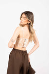 Corsetto in Pizzo Ricamato Crema donna Miss love - 5