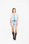 Camicia Celeste Jewel&Pearl donna Miss love - 3