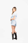 Camicia Celeste Jewel&Pearl donna Miss love - 5