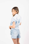 Camicia Celeste Jewel&Pearl donna Miss love - 2