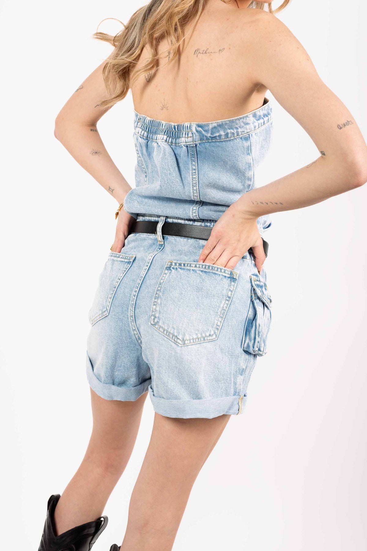Tuta Denim Bustier donna Miss love - 4