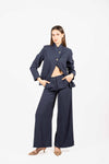 Blazer Gessato Blu donna Miss love - 1