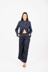 Blazer Gessato Blu donna Miss love - 4