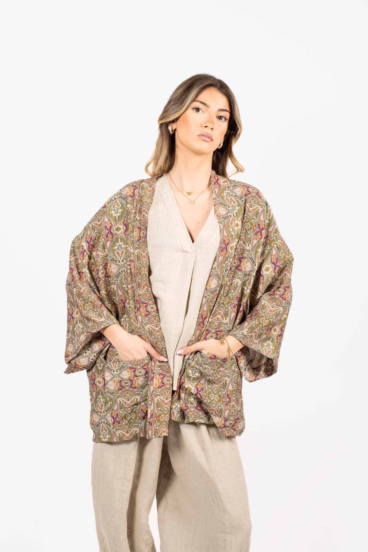 Kimono con Stampa Etnica donna Miss love - 3