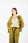 Blazer con Fiore Oliva donna Miss love - 4