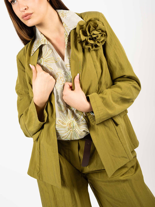 Blazer con Fiore Oliva da donna Miss love