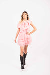 Abito Mini con Maxi Fiore Rosa donna Miss love - 4