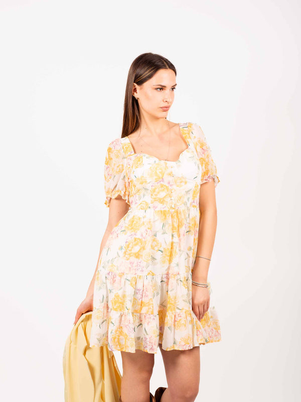 Abito Corto con Stampa Floreale da donna Miss love