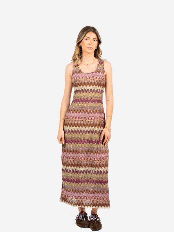Abito Fantasia "Zig Zag" in Maglia Leggera da donna Miss love