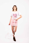 Minigonna Floreale Rosa donna Miss love - 3