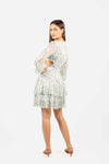 Abito Corto Cut-out Floreale donna Miss love - 3