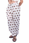 Pantaloni in Lino a Pois donna Miss love - 1