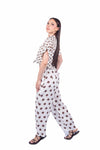 Pantaloni in Lino a Pois donna Miss love - 5