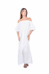 Abito Lungo in Pizzo Sangallo Bianco donna Miss love - 1