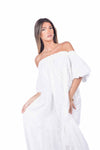 Abito Lungo in Pizzo Sangallo Bianco donna Miss love - 2