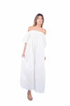 Abito Lungo in Pizzo Sangallo Bianco donna Miss love - 5