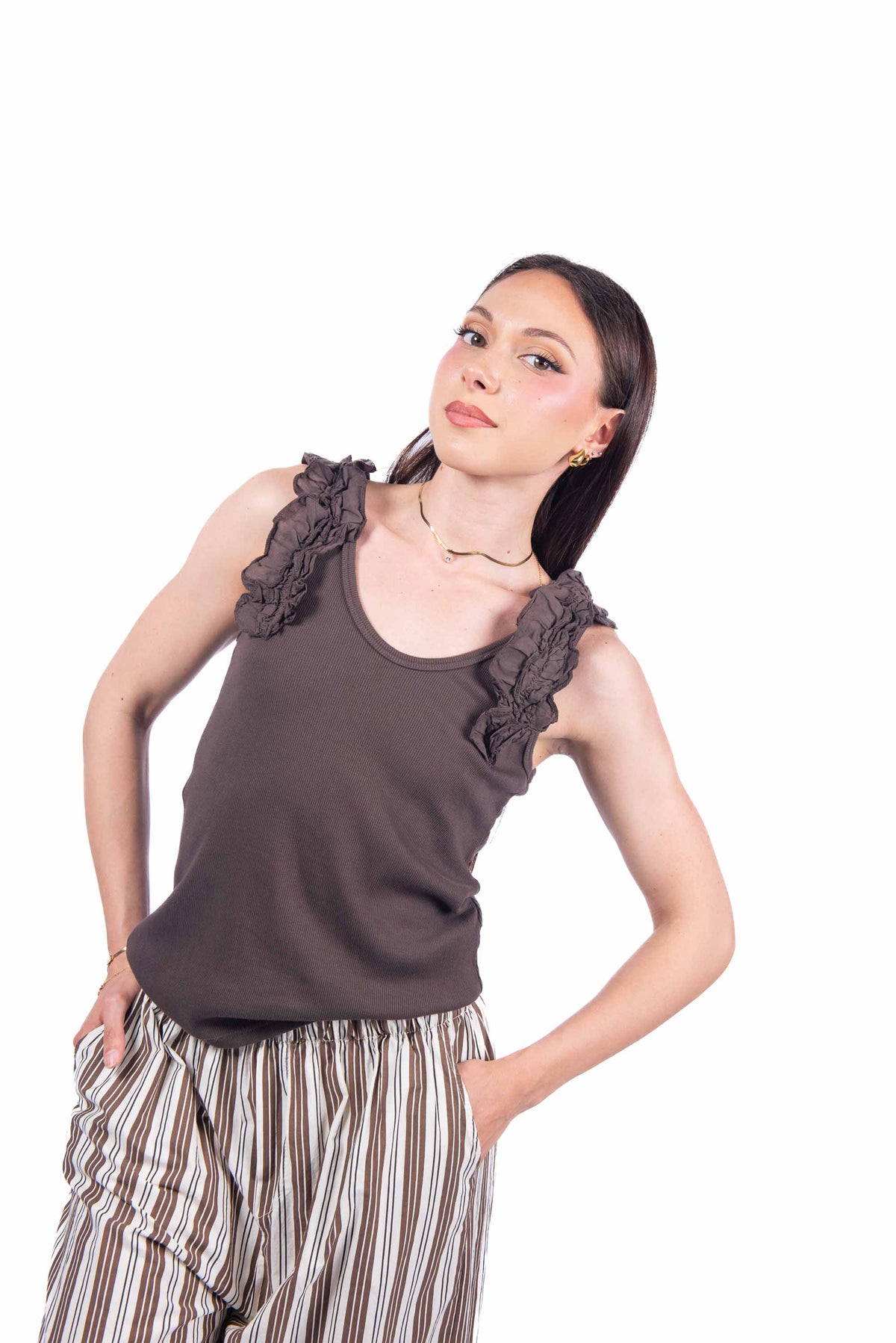 Top a Coste Cioccolato donna Miss love - 4