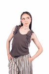 Top a Coste Cioccolato donna Miss love - 1
