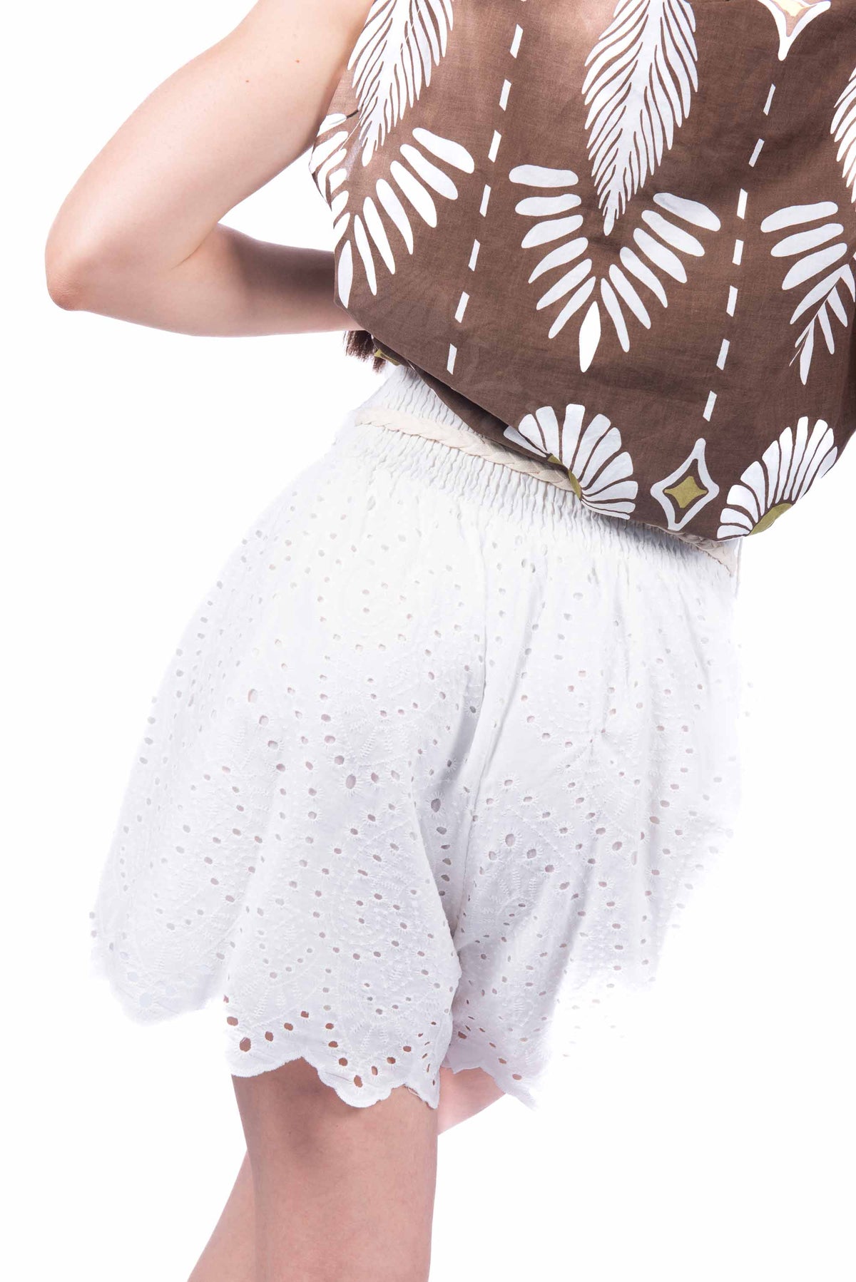 Shorts in Sangallo con Cintura Intrecciata donna Miss love - 2