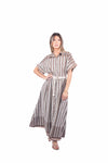 Abito Chemisier a Righe Marrone/Panna donna Miss love - 6