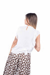 Top con Volant e Texture Rustica donna Miss love - 5