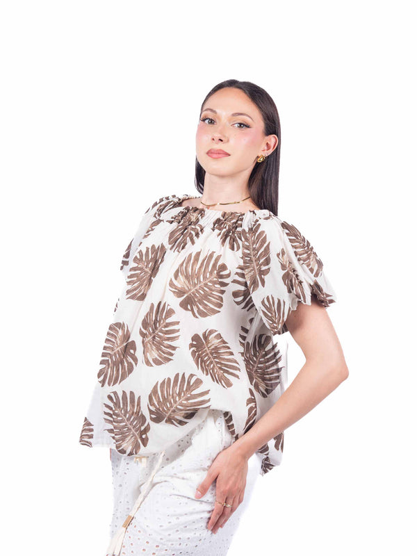 Top con Stampa Tropicale da donna Miss love