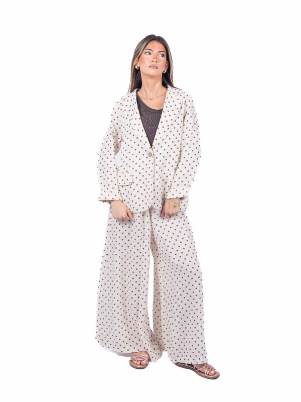 Blazer in Lino a Pois da donna Miss love