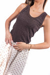 Top a Coste con Applicazioni Cioccolato donna Miss love - 1