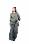 Camicia in Lino a Righe Militare donna Miss love - 6