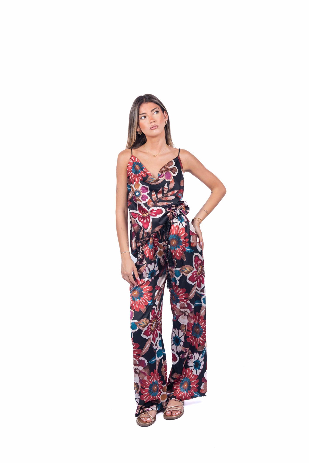 Top Fluido Stampa Floreale donna Miss love - 2