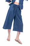 Bermuda Fluidi in Denim con Coulisse donna Miss love - 1