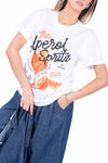 T-shirt Grafica Cocktail con Applicazioni donna Miss love - 1