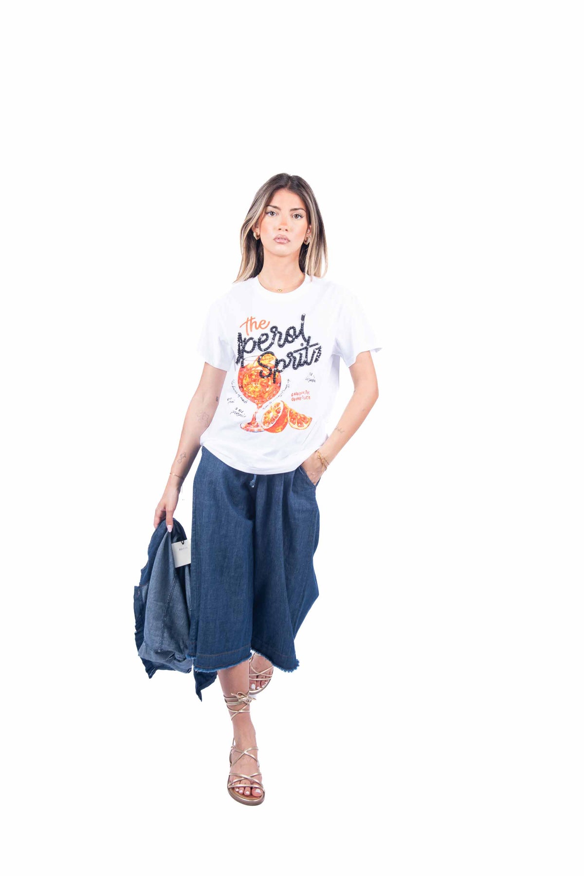 T-shirt Grafica Cocktail con Applicazioni donna Miss love - 2